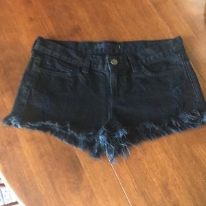 J . Brand black jean shorts